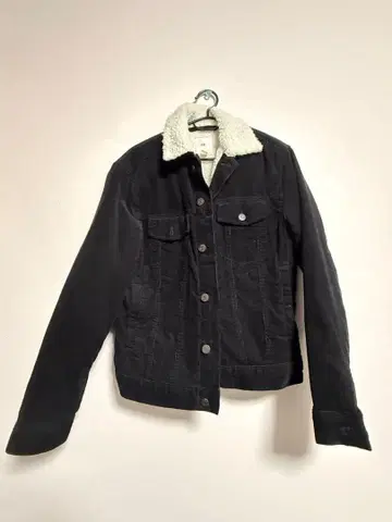 H&M 보아 카라 부착 블랙 자켓 L