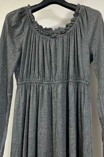 에포카 그레이 긴팔 맥시 원피스