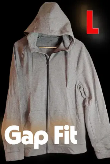 Gap Fit 그레이 풀 지퍼 후드티 L 사이즈