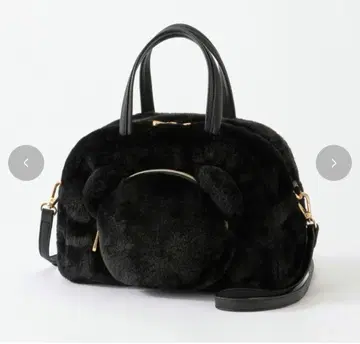 새상품 시마무라 아오키 미사코 2Way 핸드백 숄더백 곰 블랙