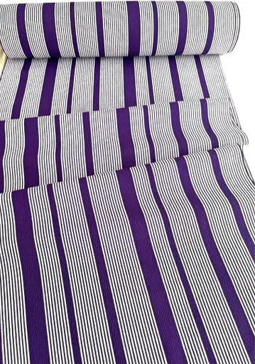 보라색과 흰색 세로 줄무늬 화학 섬유 옷감