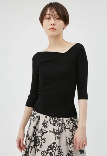 [ FRAY I.D ] 7부 소매 니트 ( 블랙 / 프리 사이즈 )