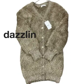 [ 미사용 ] 더즐링 롱 가디건 샤기 라메 가디건