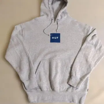 HUF 그레이 후드 부착 후드티