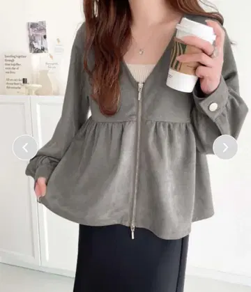 클래시컬 엘프 스웨이드 분또 플럼 더블 지퍼 자켓 XL