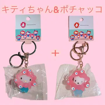 헬로키티 & 포차코 클리어 키링