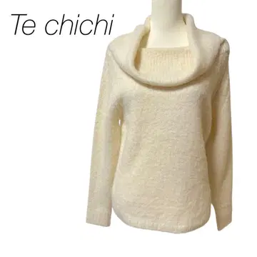 [테치치] 오프 터틀넥 스웨터 긴팔 알파카 혼방 소프트 내추럴