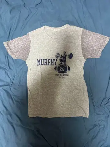 80's Champion 그레이 T셔츠 2톤