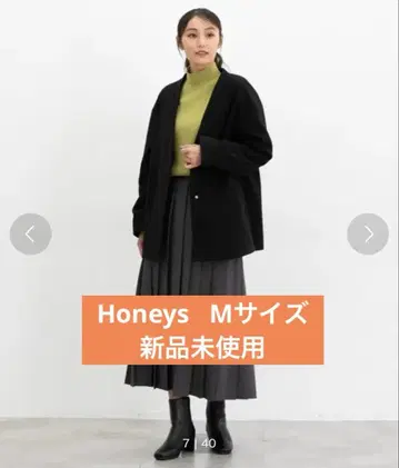 honeys 노카라 코트 M