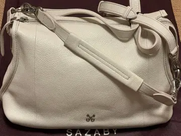 SAZABY 2way 화이트 가죽 숄더백