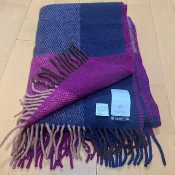 KLIPPAN 울 100% 체크 무늬 스톨