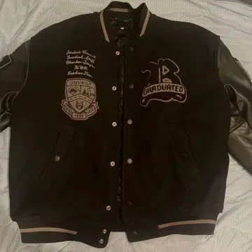 UNVRST 블랙 바시티 자켓 L 사이즈 89