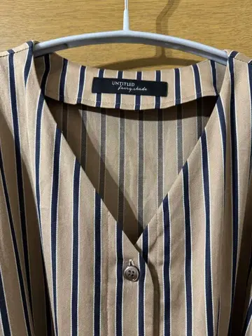 UNTITLED 스트라이프 롱 셔츠 원피스