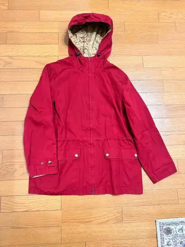 페이즐리 무늬 후드 빨간색 마운틴 후드티