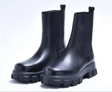 [ 새상품급 27.0cm ] endevice 가죽 사이드 고어 부츠 블랙