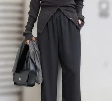 저널 스탠다드 울 라이크 스트레치 와이드 팬츠