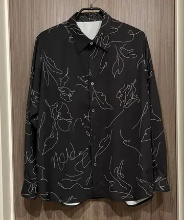 [ NO ID. ] 플라워 스케치 프린트 SH(셔츠)