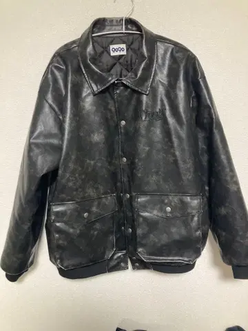 9090 블랙 가죽 자켓, 플라이트 자켓 vintage