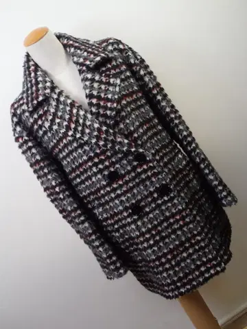 LOVELESS 러블레스 체크 무늬 피 코트