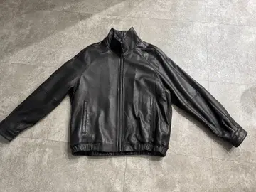 하이넥 가죽 자켓