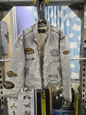 빈티지 Harley-Davidson 밀리터리 자켓 그레이