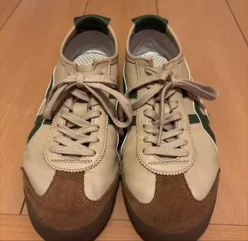 타이거 스니커즈 베이지/브라운/그린