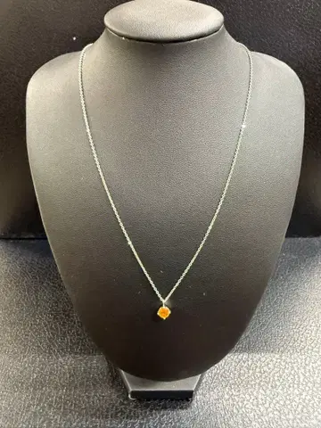 파이어 오팔 5mm 펜던트 목걸이 SV925 로듐