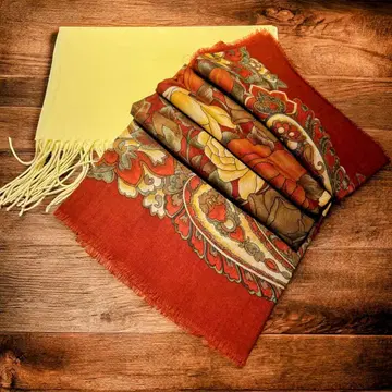 [ 새상품 ] 스톨 2세트 꽃무늬 페이즐리 대형+