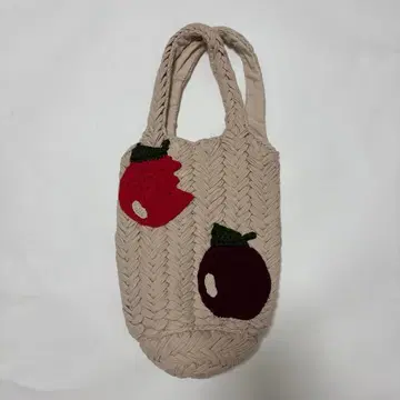 JW anderson 과일 모티브 뜨개질 토트백