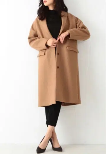 Demi-Luxe BEAMS 카멜 체스터 코트 카멜 코트