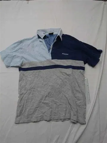 랭글러 반팔 피케 셔츠 바이컬러 그레이 계열 네이비 계열 남성용 M