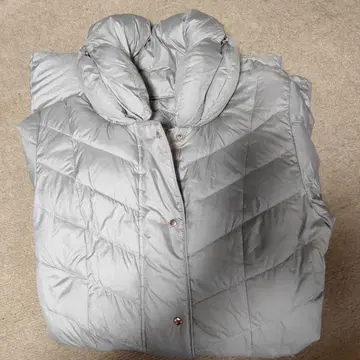 실버 퀼팅 롱 다운 코트 [ L 거의 미사용 ]