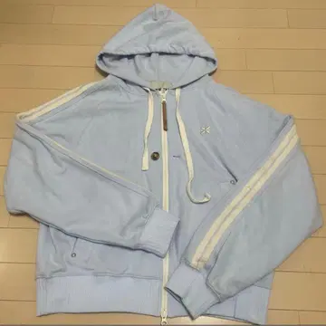 SATUR 스카이블루 한국 후드 부착 후드티 M