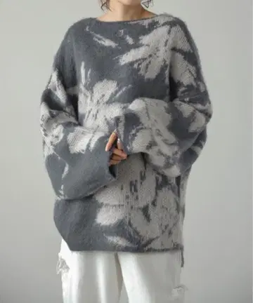 AMELY/보태니컬 무늬 니트