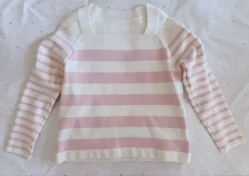 체스티 Chesty 니트 티셔츠 보더 핑크