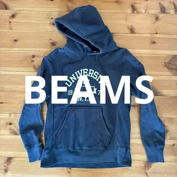 BEAMS 리버스 위브 후드티