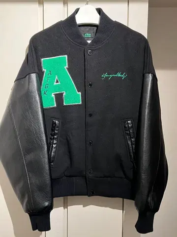 a few Goodkids 바시티 자켓 블랙/그린