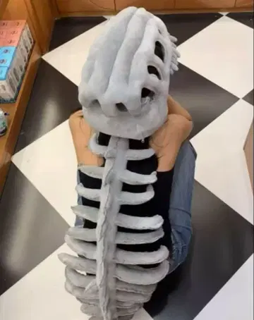 공룡 외골격 머리 커버 (두개골풍) 마스크 봉제 인형 태국