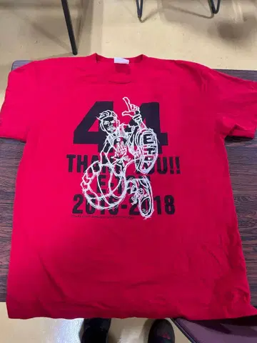 치바 제츠 T셔츠 빨간색 L 사이즈 2016-2018