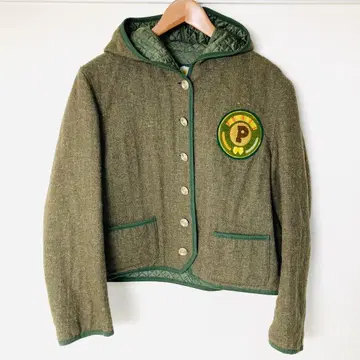 핑크하우스 와펜 울 퀼팅 자켓