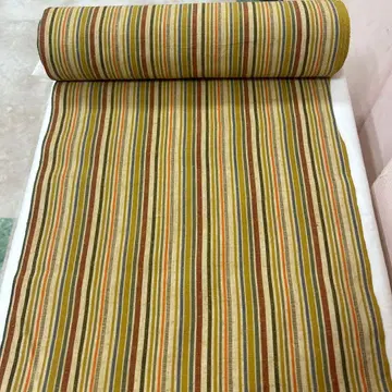 [ 면 옷감 ] 멀티 컬러 줄무늬 패턴