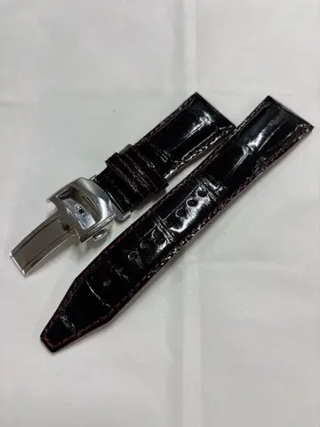 세이코 갈란테 24mm 악어 버클 부착 남성용 손목시계 벨트 밴딩