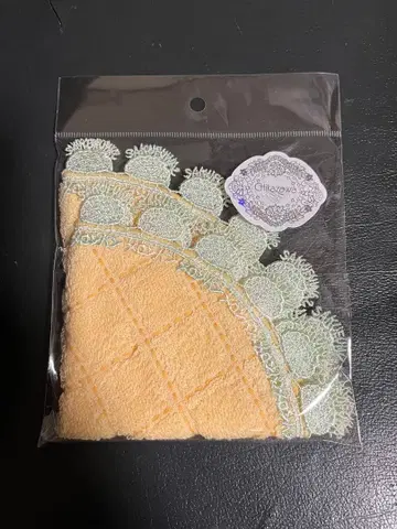 [ 미사용 새상품 ] 긴자와 레이스 타월 손수건 멜론빵 오렌지