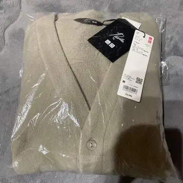 유니클로 니트 플리스 오버사이즈 가디건 베이지 M