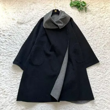 새상품급 띠어리 럭스 캐시미어 혼방 리버 코트 리버서블 더블 페이스