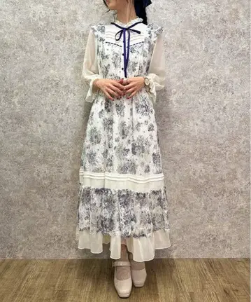 [ 새상품 미사용 ] axes femme 부케 레이스 원피스 라벤더