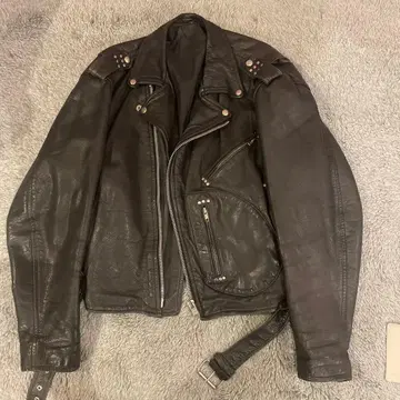스터드 장식 블랙 라이더 자켓