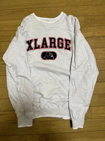 XLARGE 그레이 로고 크루넥 트레이닝복