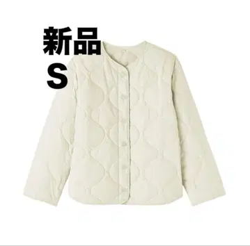 이번 시즌 모델 무인양품 후와리 솜 퀼팅 자켓 여성 S 아이보리