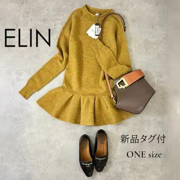 [택 포함 새상품] ELIN 에린 페플럼 니트 원피스 S~M 상당